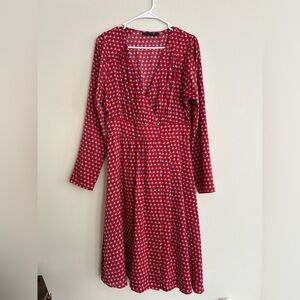 Halogen Midi Wrap Dress